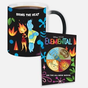 New Disney Pixar Elemental Spinner Pin & Color Changing Mug Set
